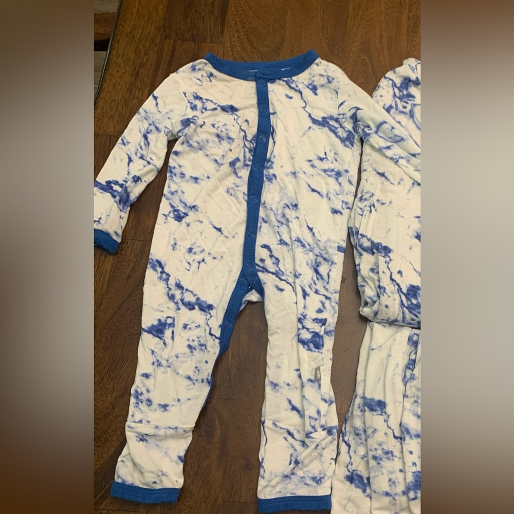 Sapphire Marble Kyte Baby 3/6 months button romper